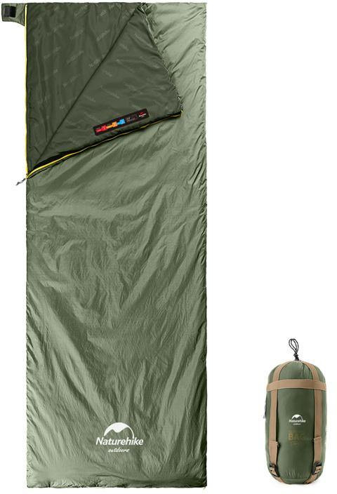 Спальний мішок Naturehike Summer LW180 NH21MSD09, правий, розмір XL, зелений фото 