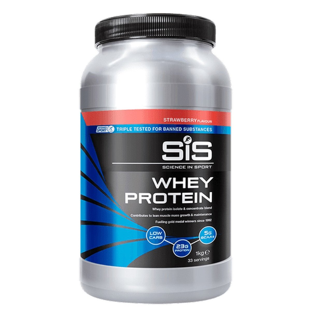 Протеин SiS Whey Protein Powder, Клубника, 1кг фото 