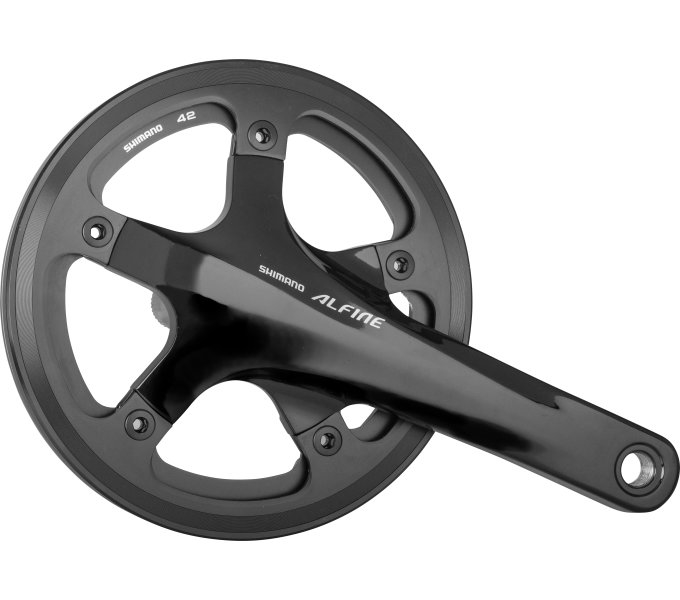 Шатуны Shimano FC-S501 ALFINE 42T 170мм, интегр. ось, + каретка SM-BB4600 фото 