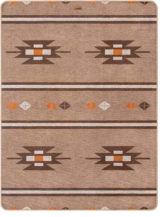 Ковдра Naturehike Geometric pattern wool NH20FS036, поліестер/вовна, коричнева фото 