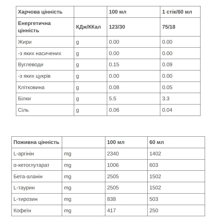 Гель 226ERS Energy Shot XTREM 250мг кофеина синяя энергия 60г 24шт/уп 1440г фото 2