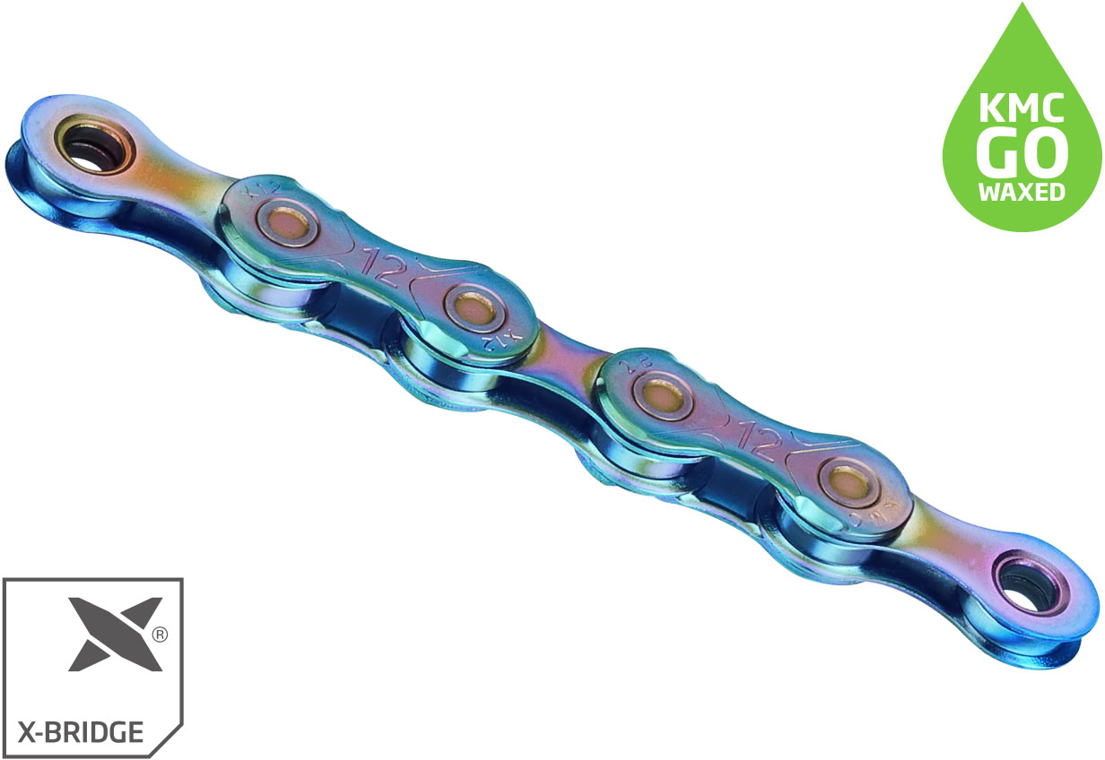 Ланцюг 126 л. 1/2"x11/128 KMC X12 NPNP Waxed Chain, Aurora Blue фото 