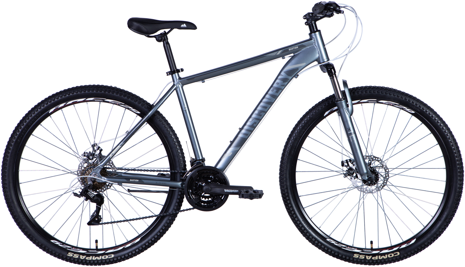Велосипед 26" Discovery BASTION AM DD рама - 18" серо-черный (матовый) A4 фото 