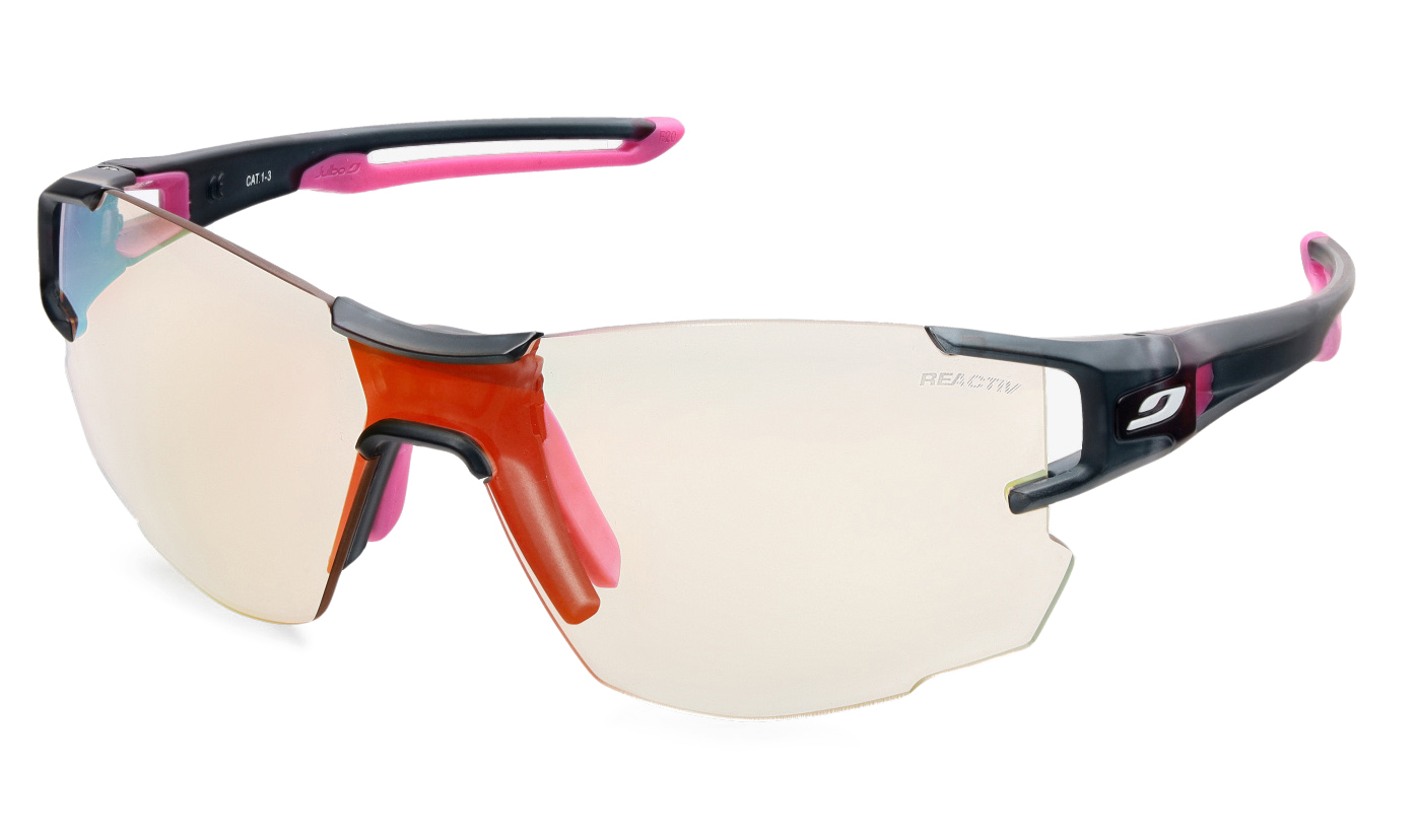 Окуляри Julbo AEROLITE REACTIV PERFOMANCE 1-3 LIGHT AMPLIFIER, чорно-рожеві, фотохромна лінза фото 2