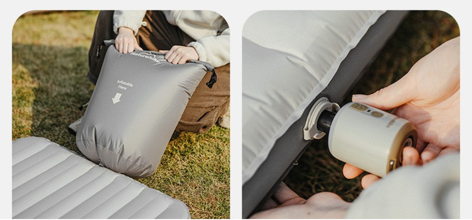 Матрац надувний Naturehike CNK2450WS034, 198х68х9.5 см, білий фото 8