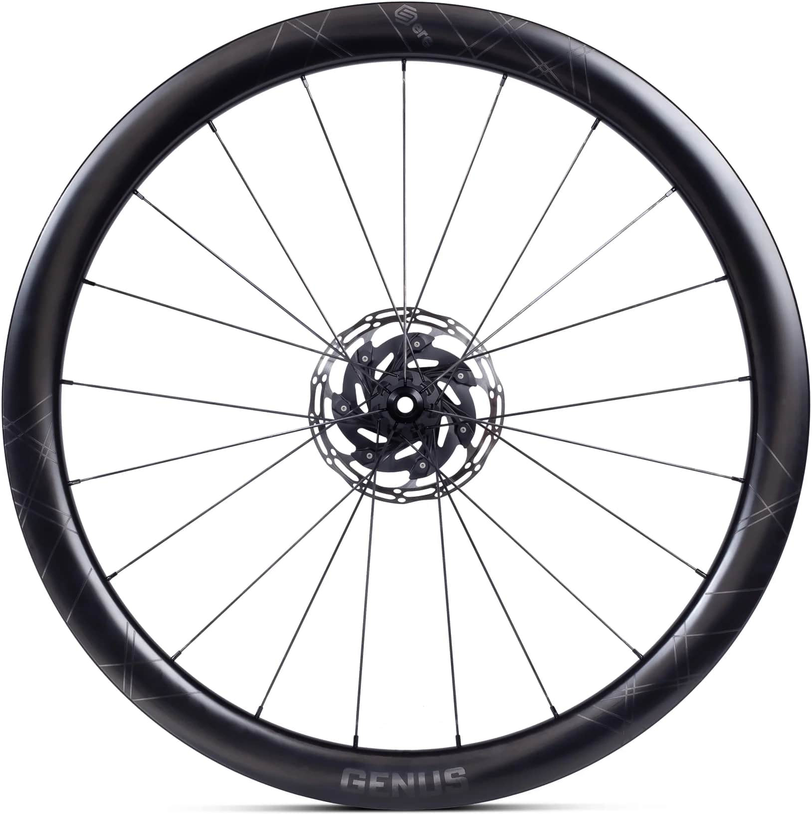Колесо пер. + задн. 28" ERE GENUS II CL45 CARBON, Road, 100x12/142x12, CL, HG11, tubeless, черный сатин фото 3