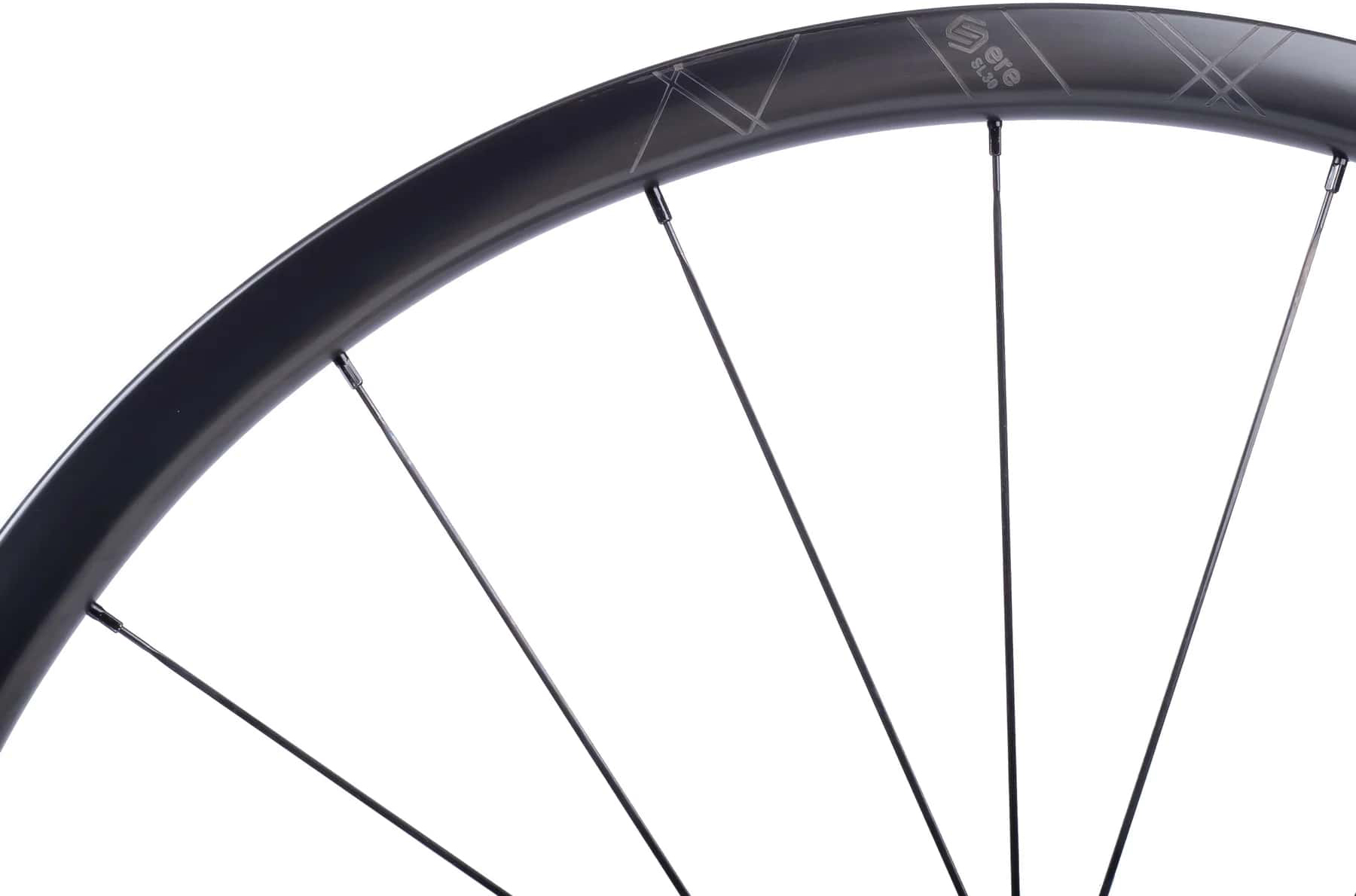 Колесо пер. + задн. 28" ERE GENUS II SL30 CARBON, Road, 100x12/142x12, CL, HG11, tubeless, черный сатин фото 2