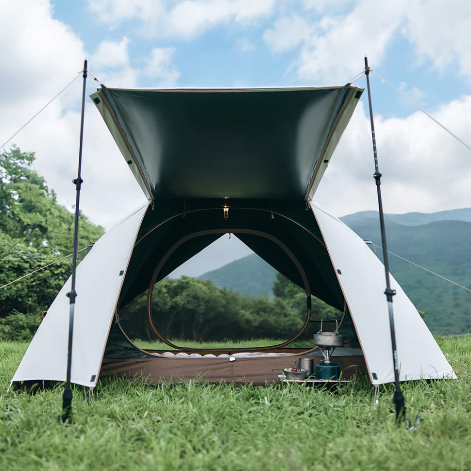 Намет тримісний Naturehike Greek Style CNK2300ZP024 світло-кавовий фото 9
