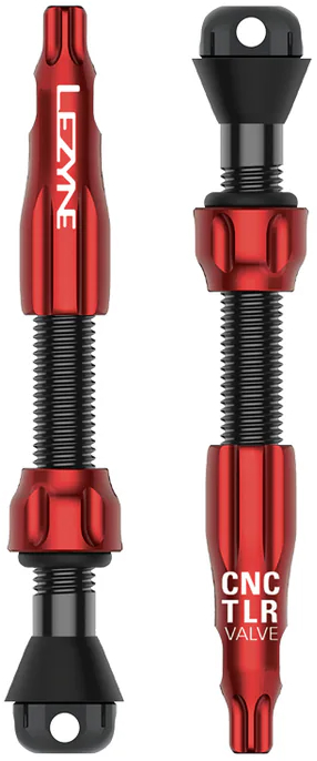 Ниппель для бескамерки Lezyne CNC TLR VALVE PRO 44 мм, красный фото 