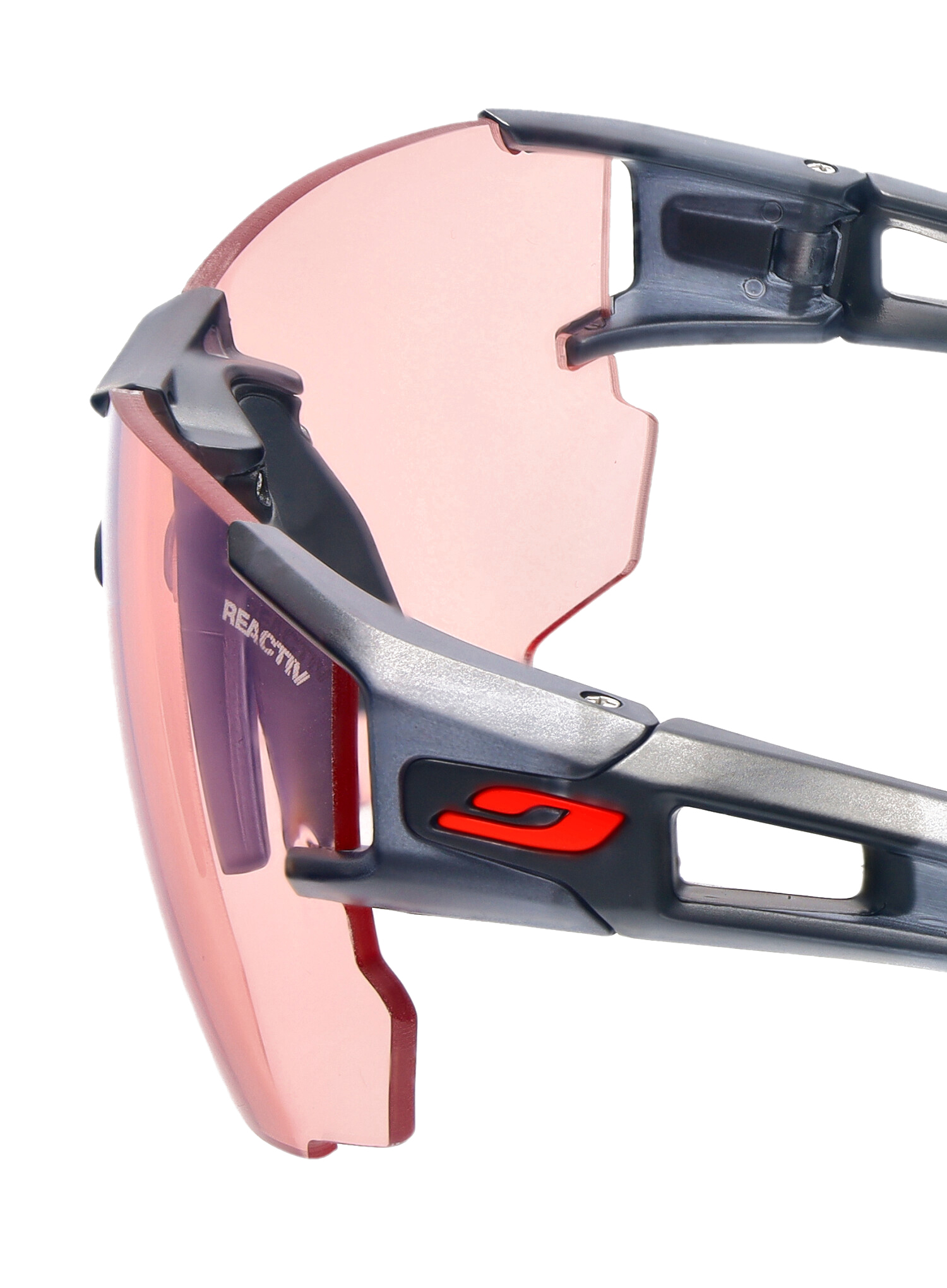 Очки Julbo AEROLITE REACTIV PERFOMANCE 1-3 HIGH CONTRAST, черно-красные, фотохромная линза фото 4