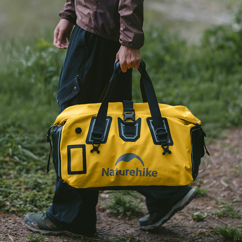 Сумка дорожня водонепроникна Naturehike CNK2450XB015, 40 л, жовта фото 4