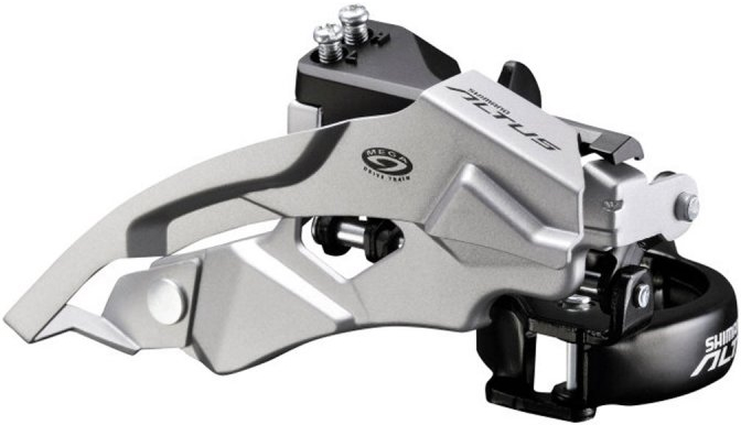 Переключатель пер. Shimano FD-M370 ALTUS, Top-Swing, 3x9-ск., универс.тяга, макс. 44/48T фото 