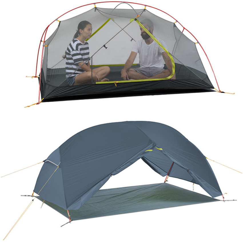Палатка двухместная Naturehike Mongar UL NH19M002-J, темно-синяя фото 4