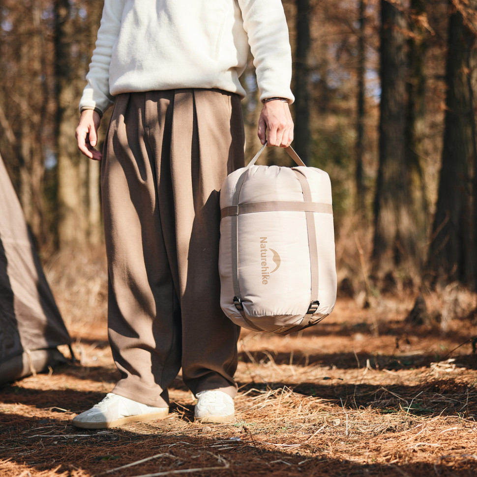 Спальний мішок Naturehike CNK2300019, двомісний, коричневий фото 8