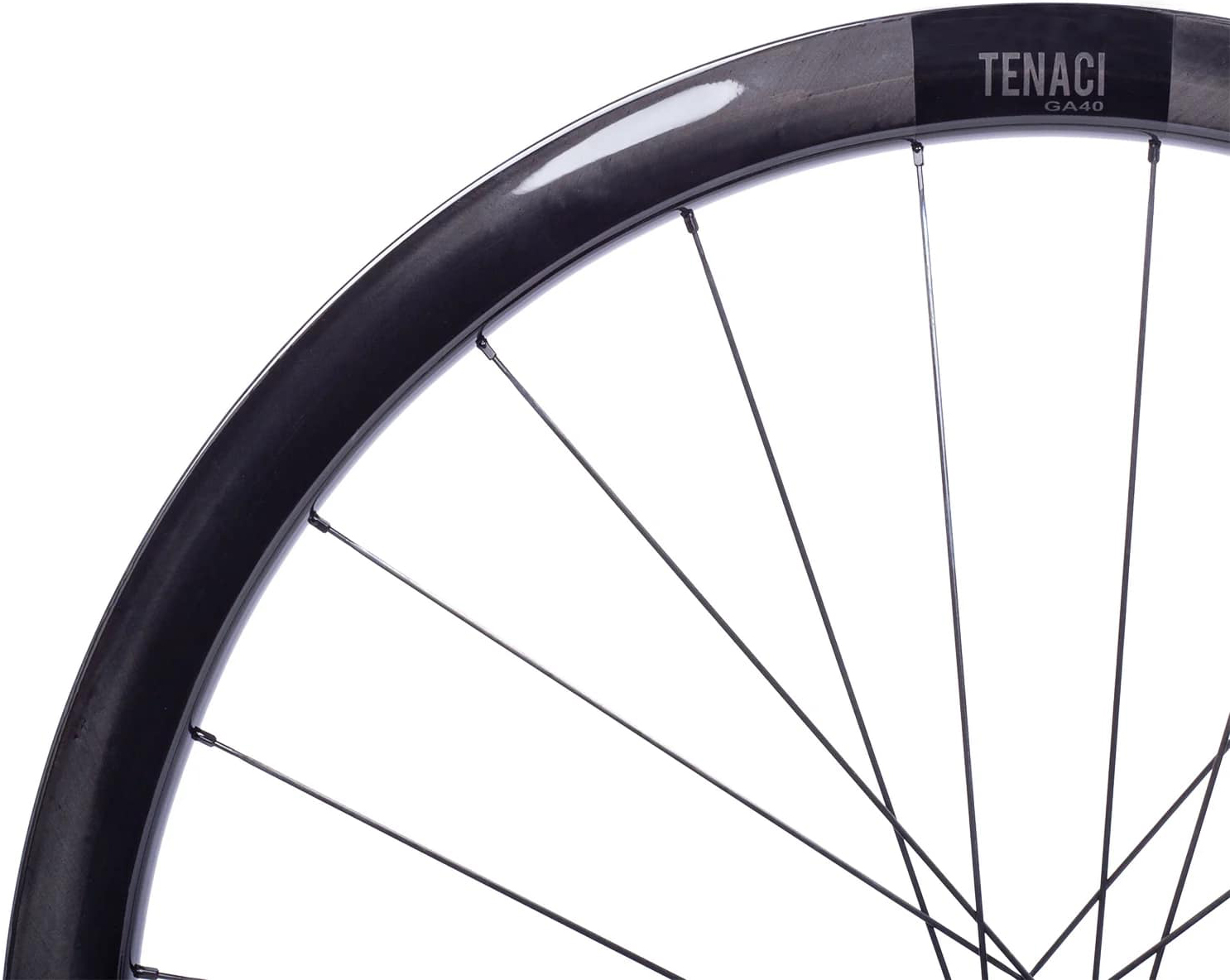 Колесо пер. + задн. 28" ERE TENACI GA40 CARBON, Gravel, 100x12/142x12, CL, HG11, tubeless, чорний глянець фото 3