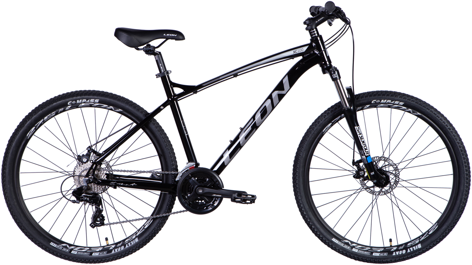 Велосипед 27.5" Leon XC 100 AM DD рама - 19" 2024 черный с серым фото 