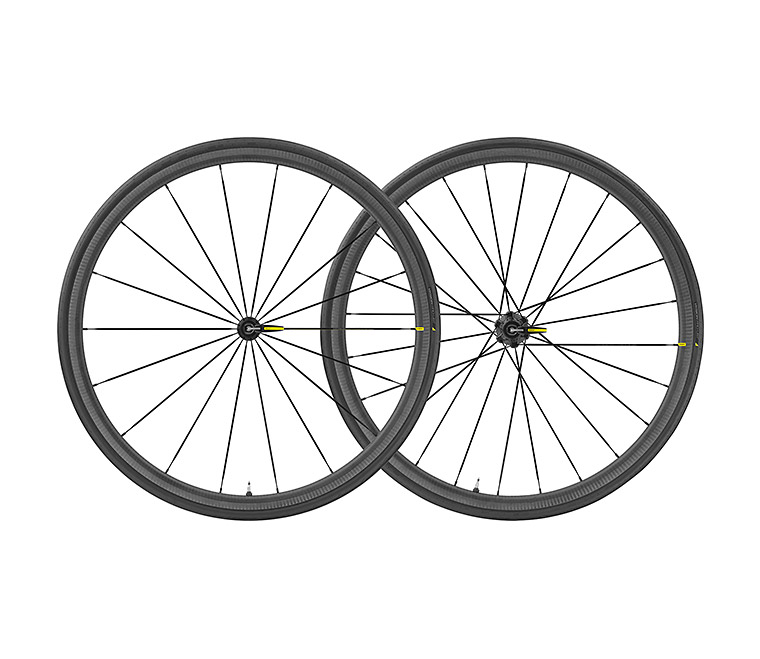 Колесо пер+зад 28" шоссе Mavic KSYRIUM PRO CARBON SL UST DISC CL, с покрышкой, под дисковый тормоз, ось 12мм с адаптерами QR 9мм фото 