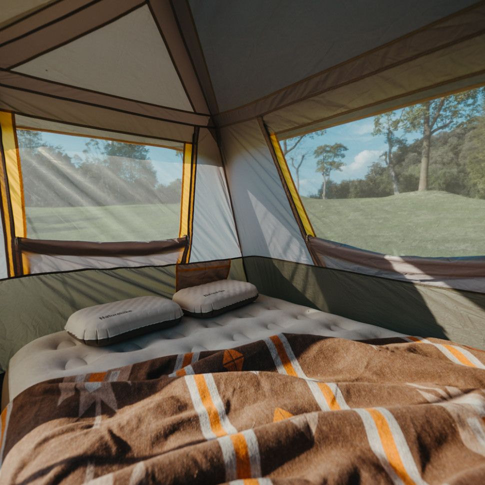 Палатка четырехместная Naturehike Cape Series 5.2 CNK2450WS037, серо-коричневая фото 10