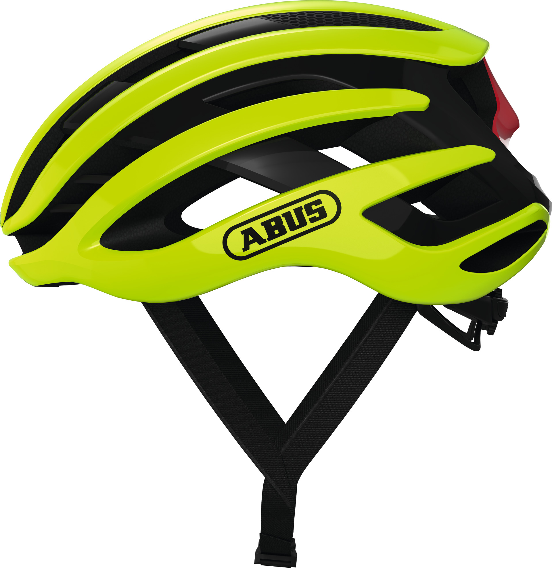 Шлем ABUS AIRBREAKER, размер M (52-58 см), Neon Yellow, желто-черный фото 