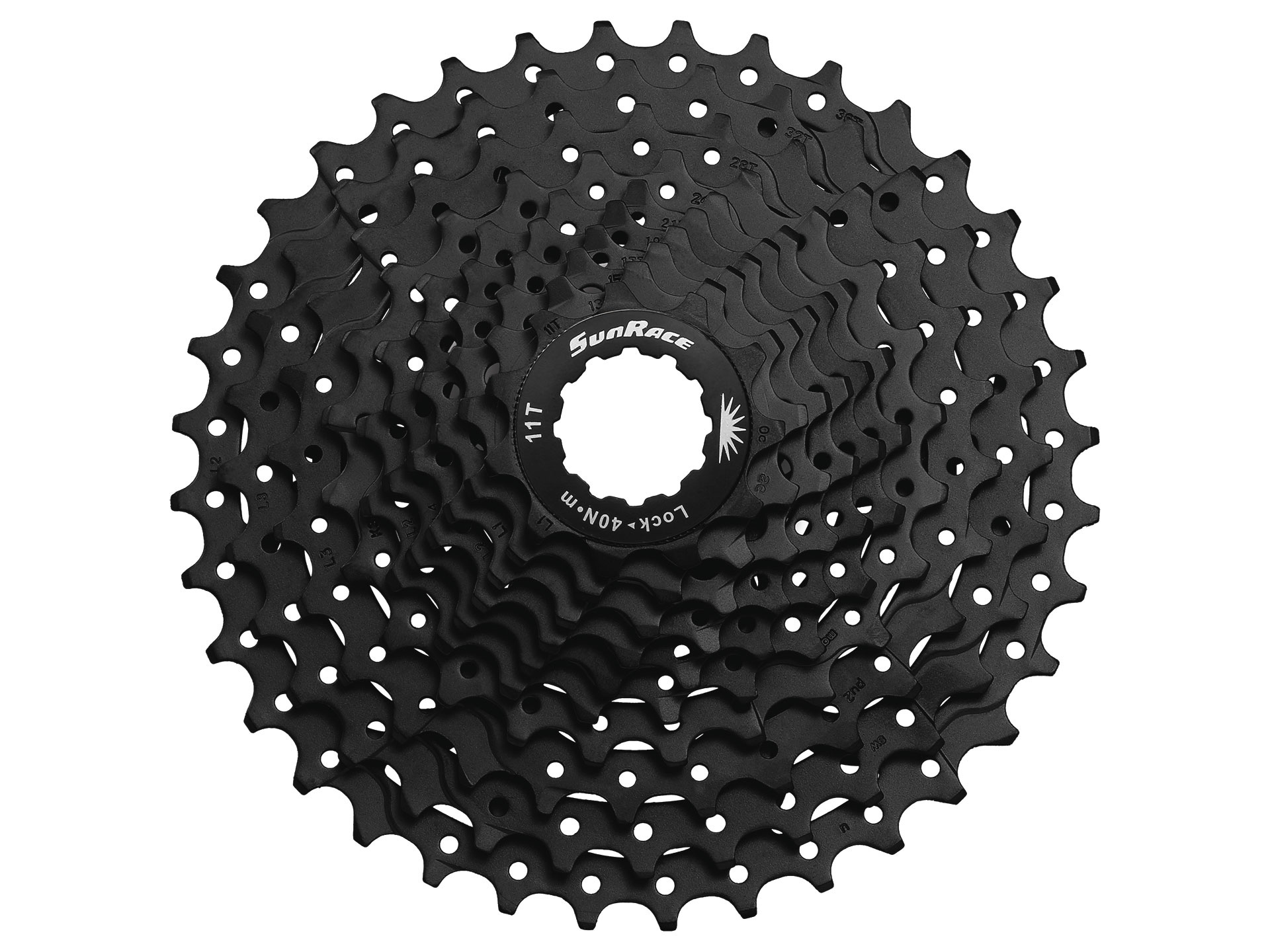 Кассета 10-k 11-36T SUN RACE MS1 MTB, стальной паук, ED Black фото 