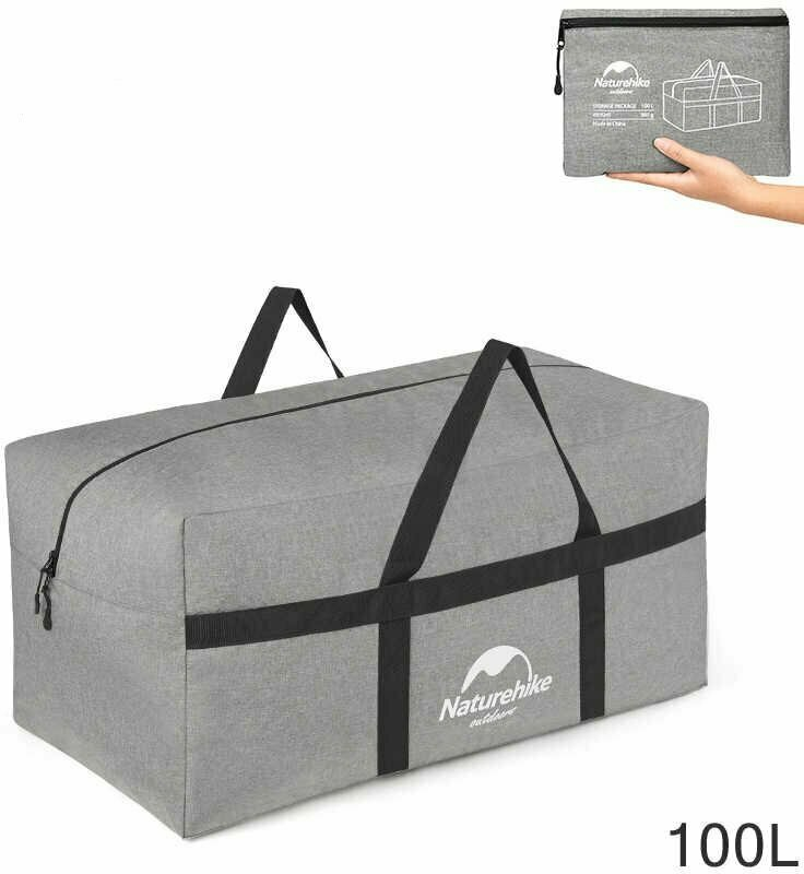 Сумка для хранения Naturehike NH17S021-L, 100 л, темно-серая фото 2