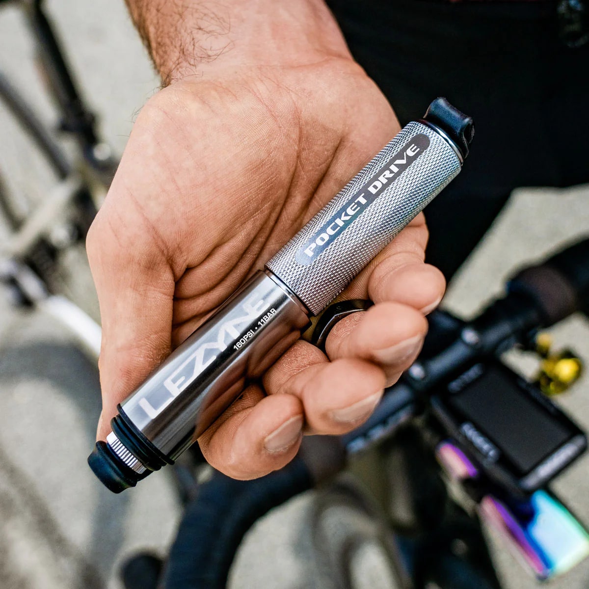Мінінасос Lezyne POCKET DRIVE HV, 90ps, сірий фото 3