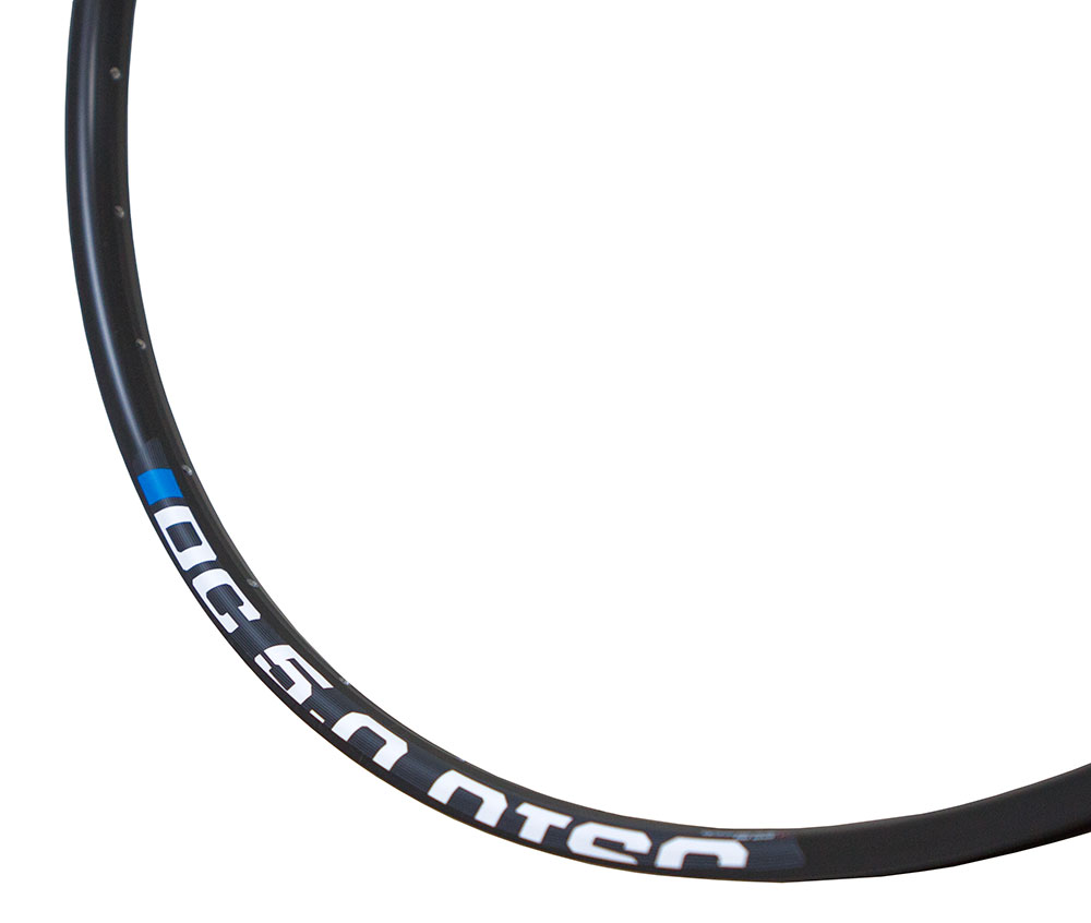 Обод 29" AlexRims ASD-7 32Н, не пистонированный, наклейки "DC 5.0 DTSC" бело-синие, черный фото 