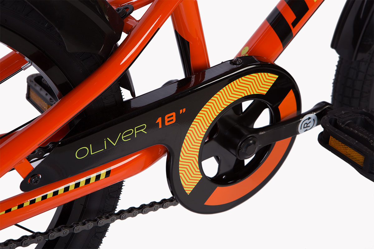 Велосипед 18" Pride OLIVER помаранчевий/жовтий/чорний 2018 фото 6