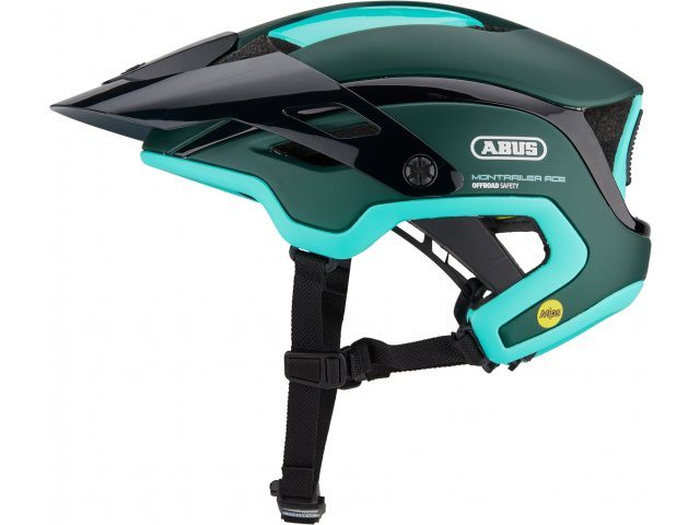 Шлем ABUS MONTRAILER ACE MiPS, размер M (55-58 см), Smaragd Green, зелено-черный