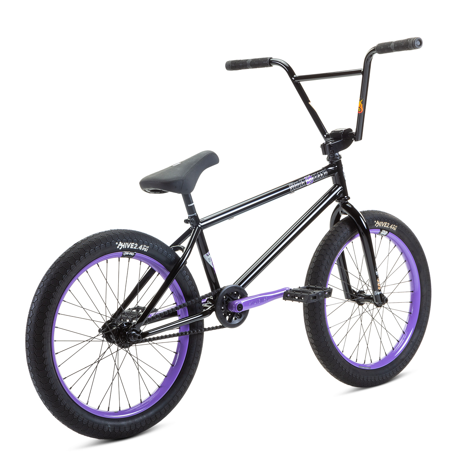 Велосипед 20" Stolen SINNER FC XLT RHD 21.00" BLACK W/ VIOLET (Pivotal seat) A2 фото 3