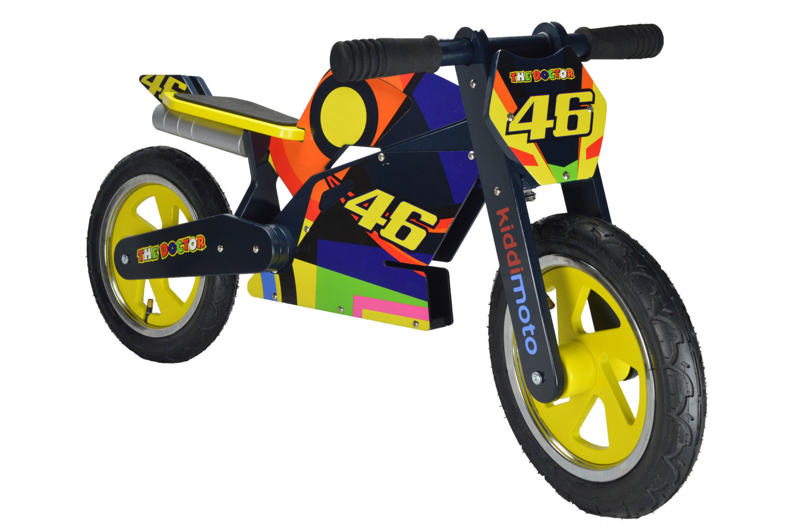 Беговел 12 "Kiddimoto Heroes дерев'яний, з автографом Valentino Rossi фото 