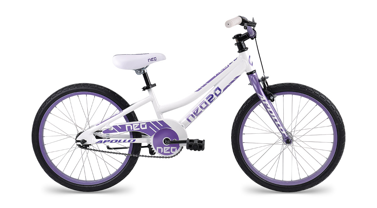 Велосипед 20 "Apollo NEO girls gloss White/gloss Lavender фото 