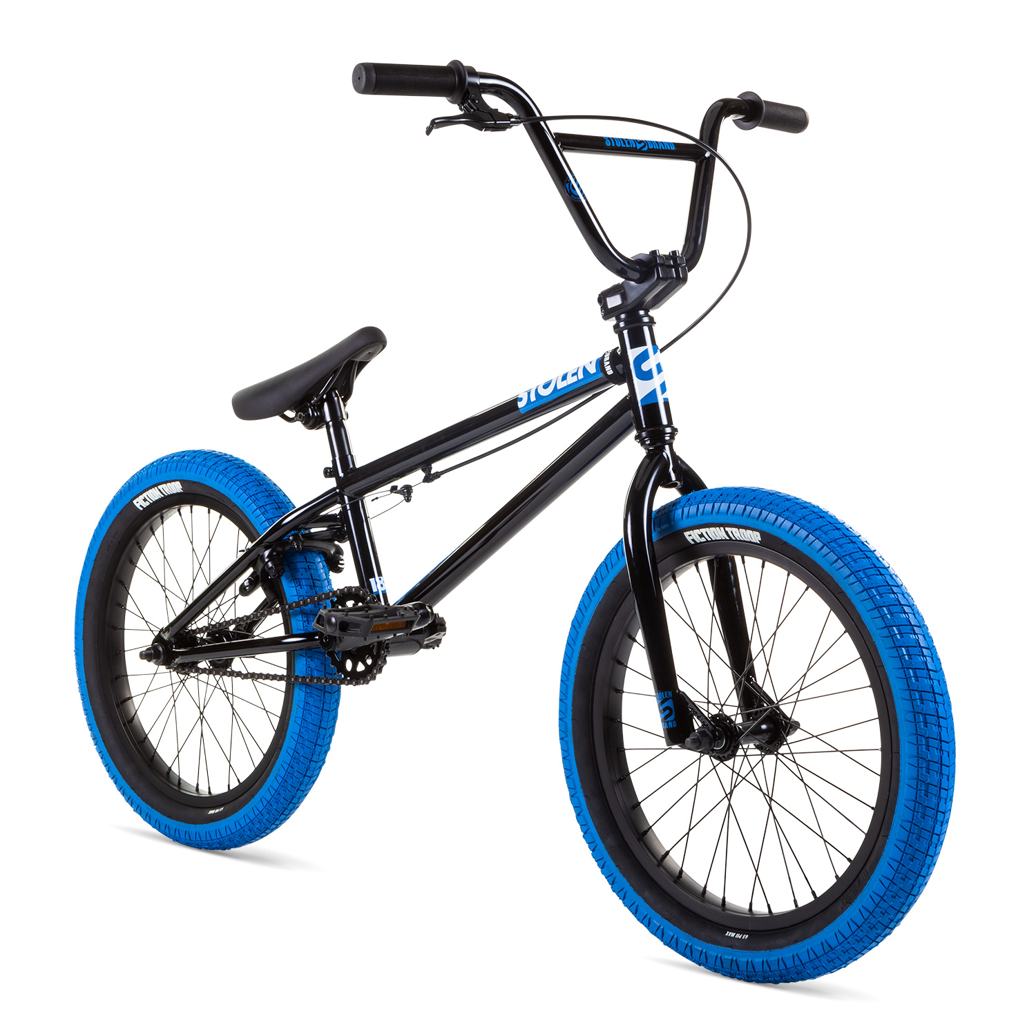 Велосипед 18" Stolen AGENT 18.00" BLACK W/ DARK BLUETIRES A1 фото 2