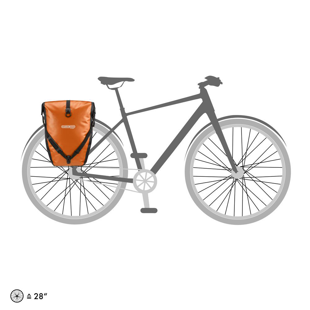 Гермосумка велосипедная Ortlieb Back-Roller Classic orange-black, 20 л фото 7