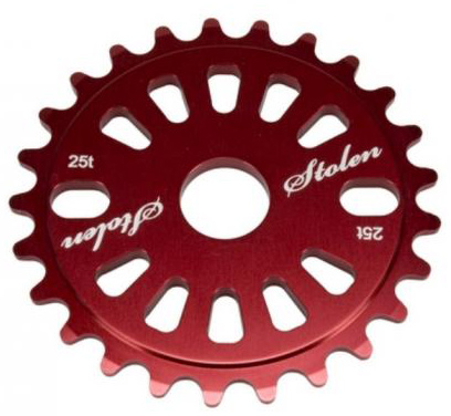 Звезда к шатуну Stolen 25T Class chainring CNC Red 5mm 6061 фото 