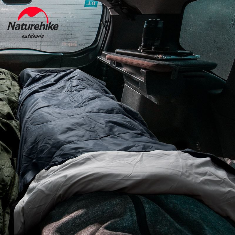 Спальний мішок Naturehike Y150L NH21MSD08, лівий, сіро-блакитний фото 2