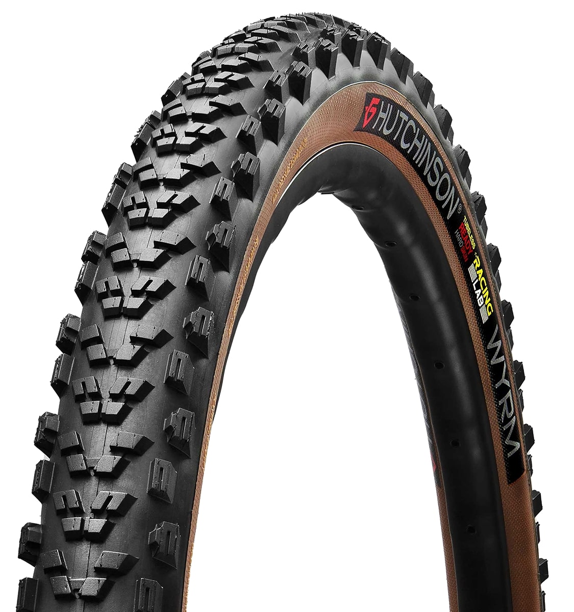 Покрышка 29x2.40 Hutchinson WYRM Racing Lab, 66TPI, Tubeless Ready, Foldable, Hardskin, Tan Walls фото 