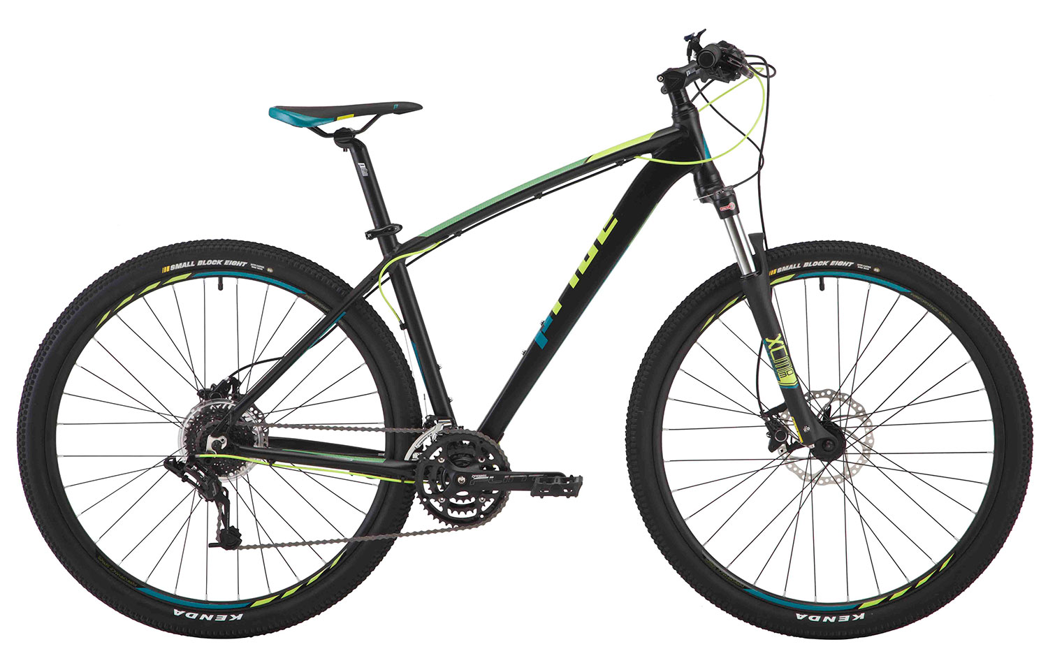 Велосипед 29" Pride REBEL 9.4 рама - 17" черный/зелёный/жёлтый 2017 фото 