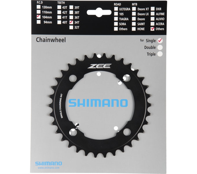 Звезда к шатуну Shimano FC-M640 ZEE, 36T, 1/10-ск. фото 