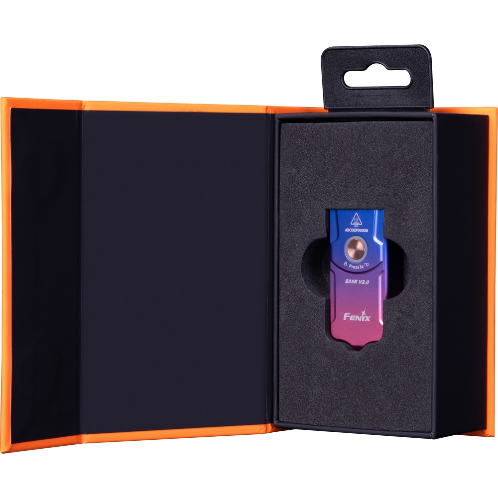 Фонарь наключный Fenix E03R V2.0, сиреневый фото 4