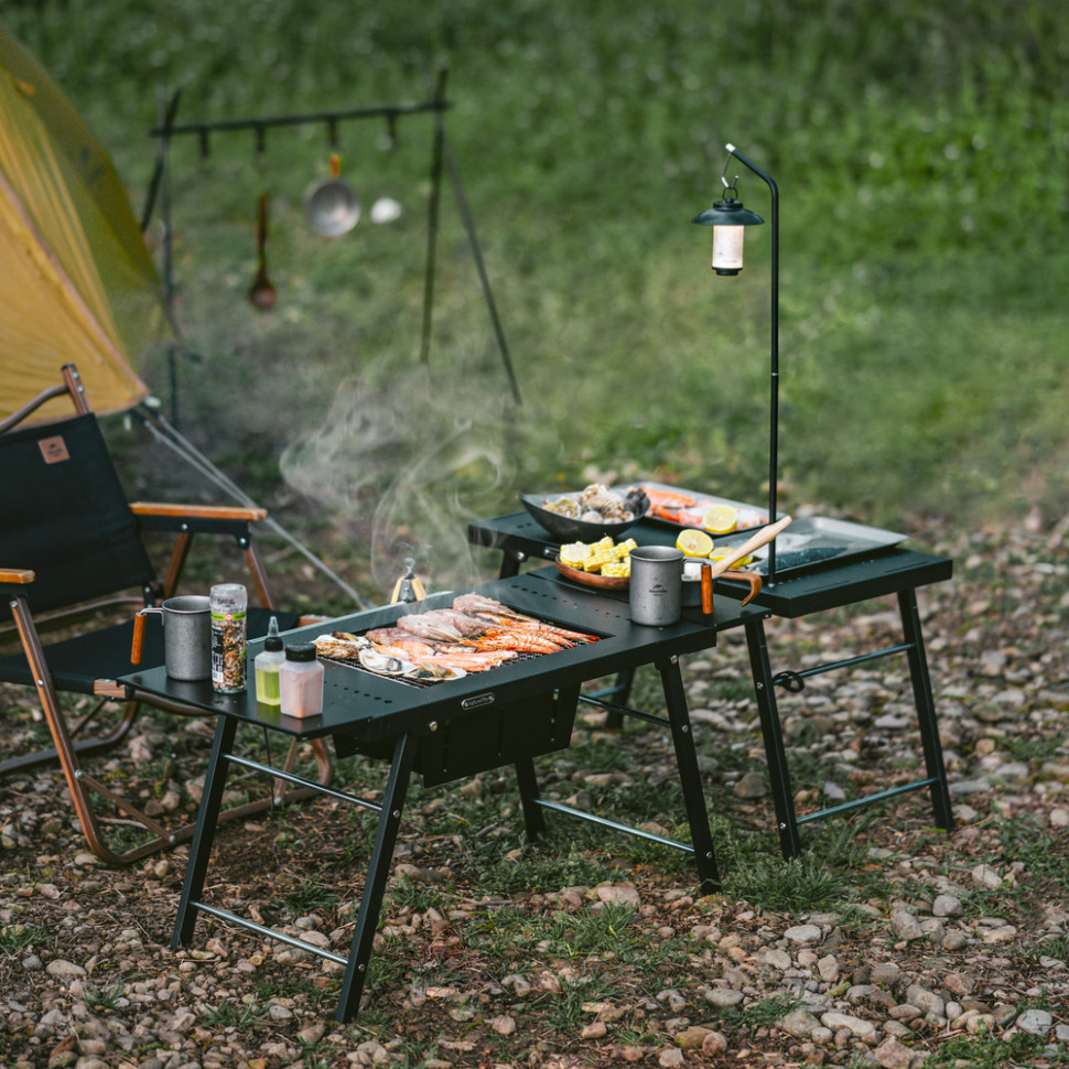 Стол складной Naturehike CNK2350CF018, для барбекю, 87x40,5x40,5 см, черный фото 4