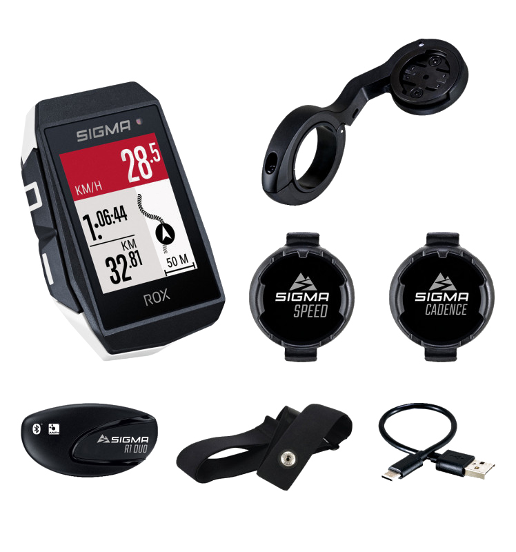 Велокомп'ютер Sigma Sport ROX 11.1 EVO Sensor Set White фото 