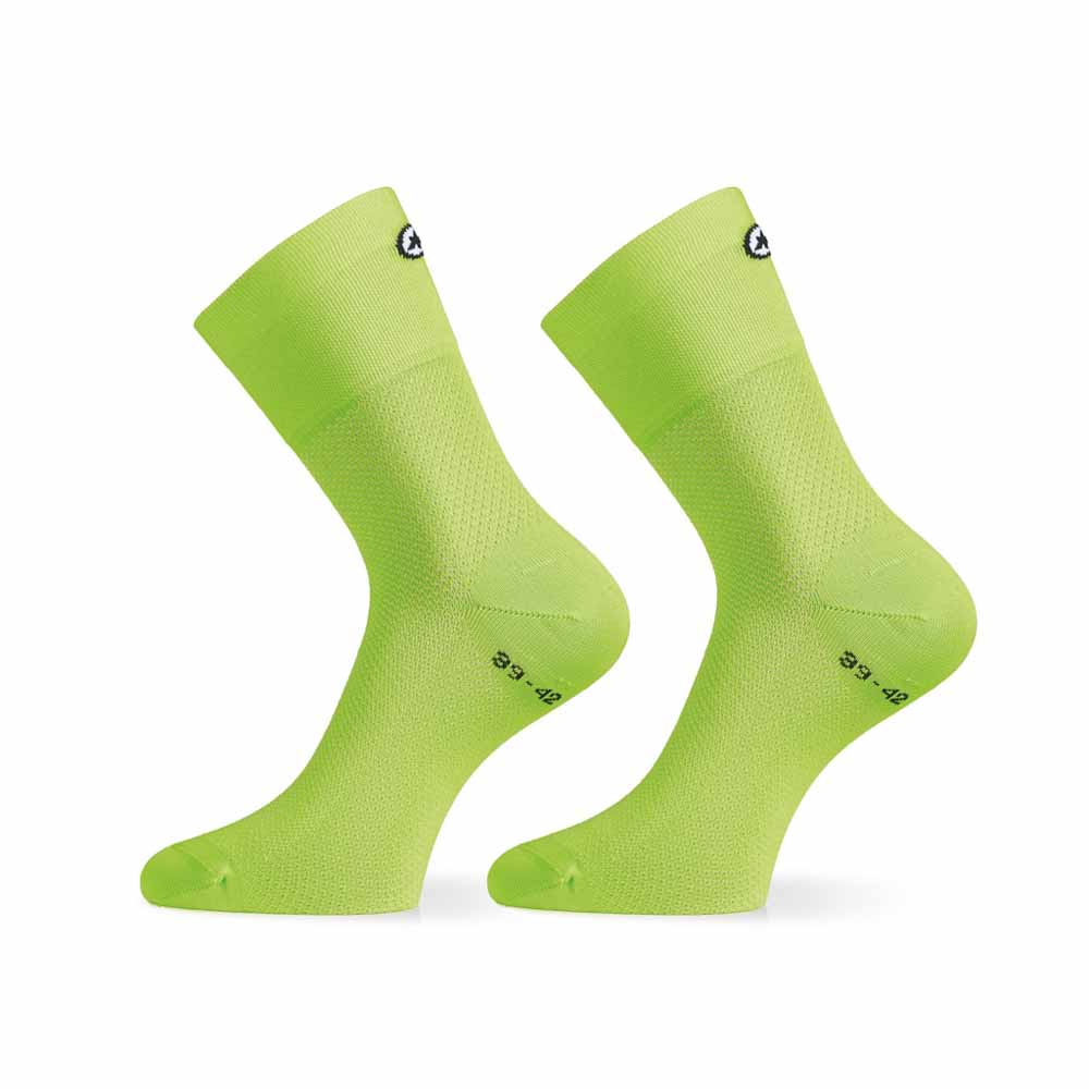 Шкарпетки ASSOS Mille GT Socks Visibility, зелені, I/39-42 фото 2