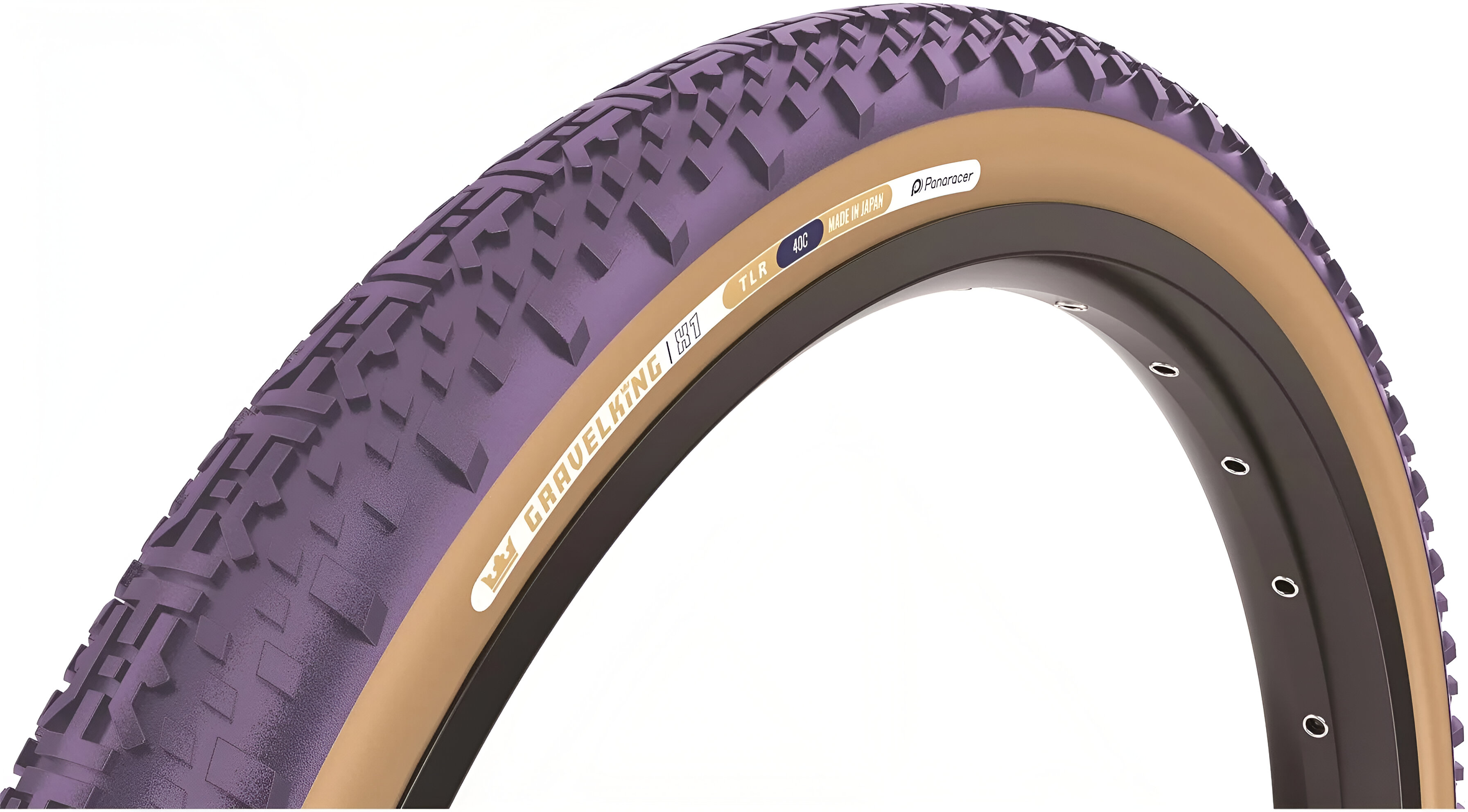 Покришка 700x40C Panaracer GRAVELKING X1 GEN2 Limited Edition Purple/Brown, фіолетова з коричневою боковиною фото 