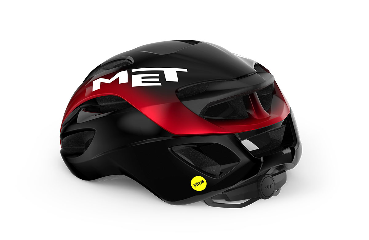 Шлем Met RIVALE MIPS CE размер L (58-61), black red metallic/glossy, черно-красный металлик глянцевый фото 4