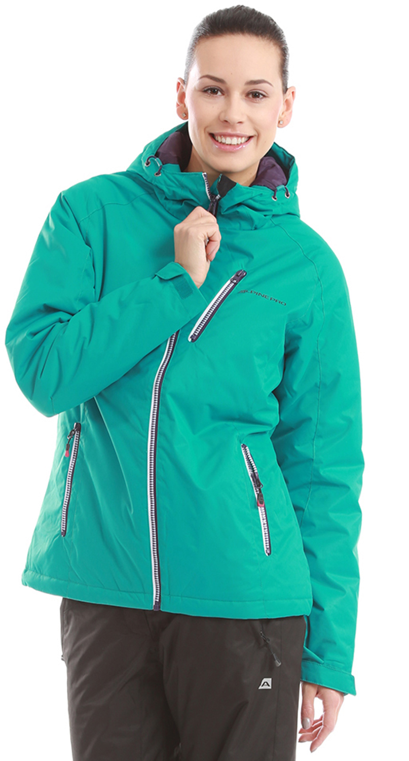 Горнолыжная куртка женская ALPINE PRO Ivonne, зеленая, р-р XL фото 