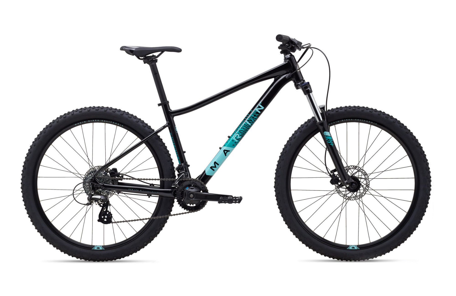 Велосипед 27,5" Marin WILDCAT TRAIL 3 WFG рама - XS Gloss Black/Dark Teal/Light Teal A1 фото 4