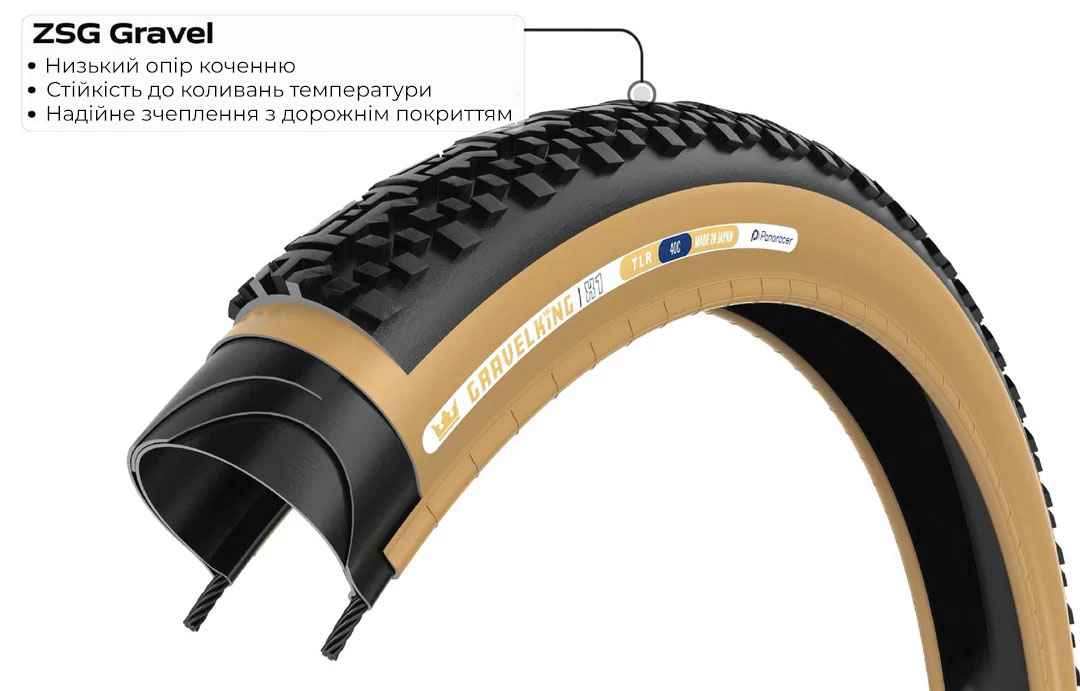Покрышка 700x45C Panaracer GRAVELKING SS+ GEN2, черная с коричневой боковиной фото 4