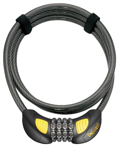 Замок ONGUARD TERRIER Combo GLO кодовий на 4 цифри з LED-підсвіткою, трос 180см х 10мм фото 
