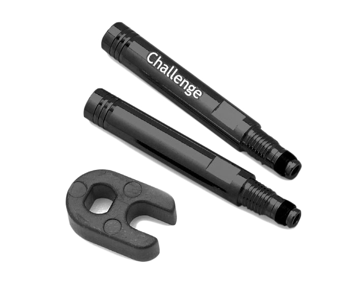 Подовжувач ніпеля Challenge VALVE EXTENDER Black Aluminium, 55 мм, комплект 2 шт, чорний фото 